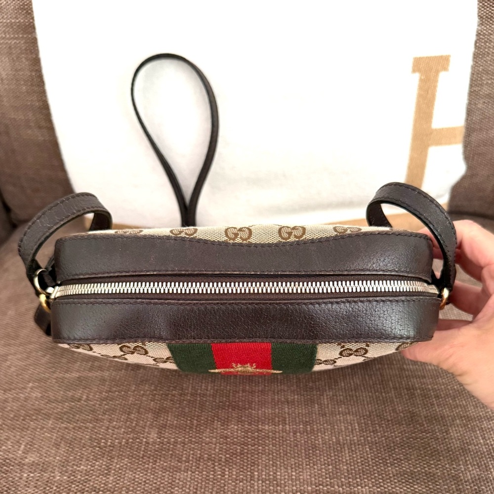 Authentic Gucci GG Supreme Monogram Web Webby Bee Shoulder Crossbody bag - Picture 7 of 16